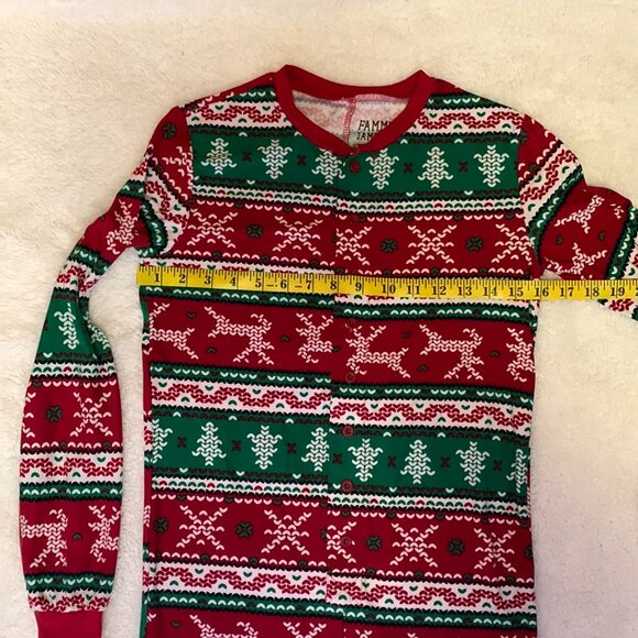 Fammy Jammies Youth Large 14 One Piece Holiday Pajamas Naughty Nice I Tried - Picture 3 of 8